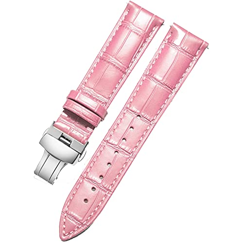 Bracelet de montre de remplacement en cuir véritable avec système de changement rapide mixte