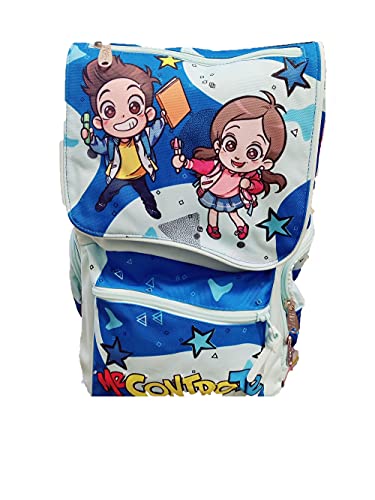 Zaino Scuola Me Contro Te Blu Estensibile con Luci 40x26x16(21) cm
