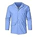 Lightweight Jackets for Men Casual Suit Blazer Jackets Linen Jacket Tops Fashion Spring Summer Fall Clothes Sky Blue