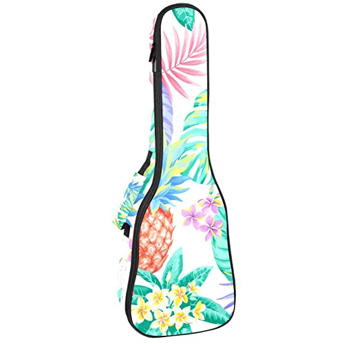 Housse ukulélé ténor et soprano étanche sac à dos à motif ananas tropical