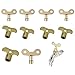 10PCS Llaves de Radiador de Latón, Llaves de Radiador, Llave Triangular, Llave de Latón para Radiador, Llaves de Ventilación para Radiadores, Llave de la Válvula de Purga del Radiador, para Radiador