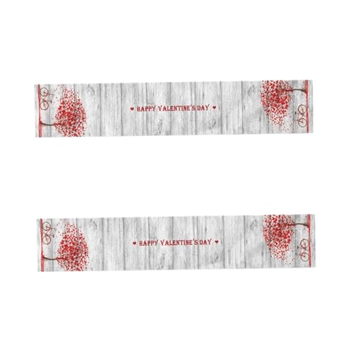 Chemins de table Saint-Valentin doux lot de 2 nappes de qualité supérieure Ciieeo