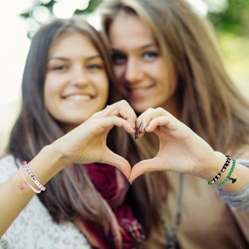 CIEHER Friendship Bracelets - Green Pink Elphaba Glinda Bad Witch Good Witch Bracelet Gifts4