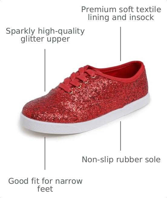 Image of FEVERSOLE Women's Fashion Dress Sneakers Party Bling Casual Flats Embellished Shoes