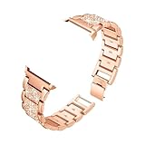 NMASDUYPU Cinturino in diamanti for orologio 7/6/4/Classic/5/pro/Active 2 40 44mm Bracciale in metallo 20mm 22mm Bracciale a maglie Gt 2-3-pro Band(Rose gold 04,20mm watch band)