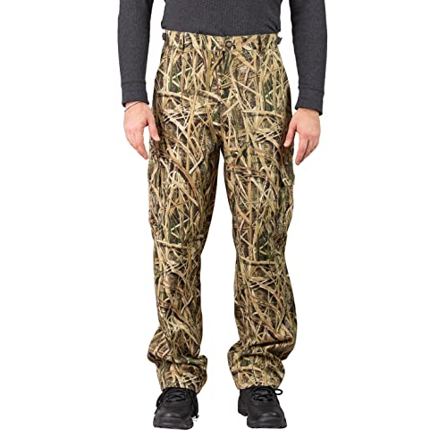 TrailCrest Men’s Camo Hunting Cargo Pants Shadow Grass