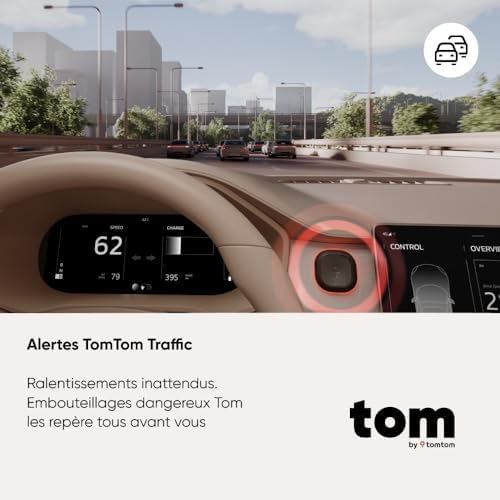 TomTom Assistant d'aide à la Conduite intelligent - Alertes de danger, obstacles et embouteillages - Convient aux utilis