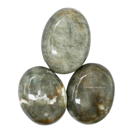 Image of Amazing Gemstone Chrysoberyl Cats Eye Crystals and Healing Stones - Large Palm Stone Crystals Piedra - Crystal for Good Luck, Positive Energy, Meditation - Unique Stocking Stuffers, Gifts for Women