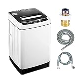 ke- Full Automatic Washing Machine, 1.5Cu.Ft 11lbs Capacity Portable Machine, 8 Programs 10 Water Levels Energy Saving Top Load Washer for Apartment Dorm