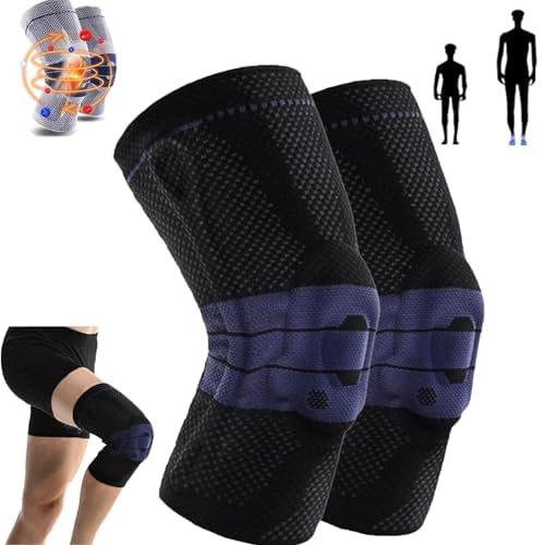 Lunkun遠赤外線チタンイオンハイニング膝ガード、膝の痛みのための膝