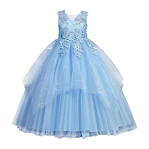 LOLANTA Blumensmädchenkleid Weiß Rosa,Mädchen Kleid Festlich Kommunion Cover