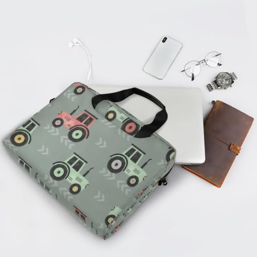 Bolsa para laptop con diseño de tractor y correa para accesorios 7