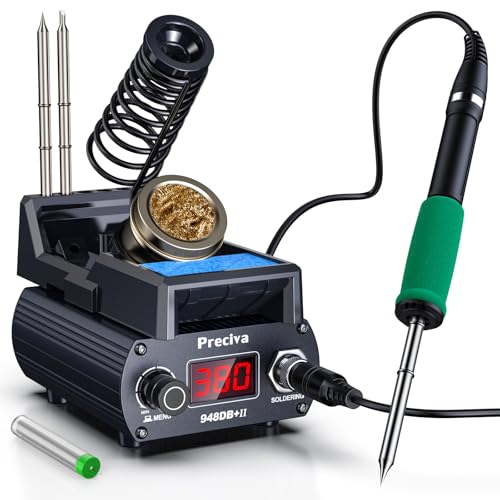 Portable Soldering Station-T12 Solder Iron Tip 75W Digital Display Soldering Iron Station-Fast Heating (5S) C/F Conversion(392F to 896F) Auto Sleep&Calibration Support for Electronics Repair