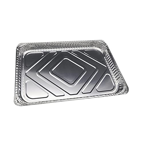 TOPBATHY 10pezzi Teglie Per Grasso Barbecue in Alluminio Monouso Vassoio Stagnola Per Barbecue Teglie Raccogli-grasso in Alluminio