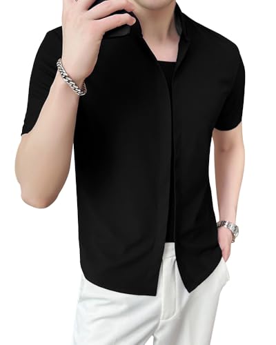 Image of Noble Monk Men's Regular Fit Cotton Casual Shirt with Spread Collar & Full Sleeves Shirt