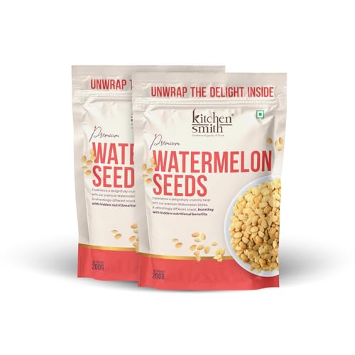 Image of KitchenSmith Premium Watermelon Seeds - Pack of 2 (200gm Each) | A Nutrient-Rich Superfood For Energy | Digestion & Overall Wellness | High In Protein | Raw Watermelon Seeds