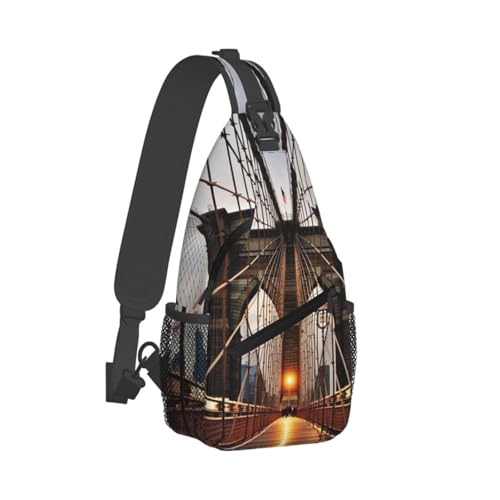 Sling Bag para Hombre Mujer Bolsa de Pecho Negras miniatura 7