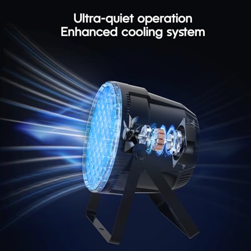 Image of BETOPPER Par Lights with Remote Control, 54x3W LED RGB 3-in-1 Stage Lights DMX DJ Lighting Fixtures, Superior Brightness Strobe Light & Wash Light for Party, Concert, Church, Wedding, Bar,1 Pack