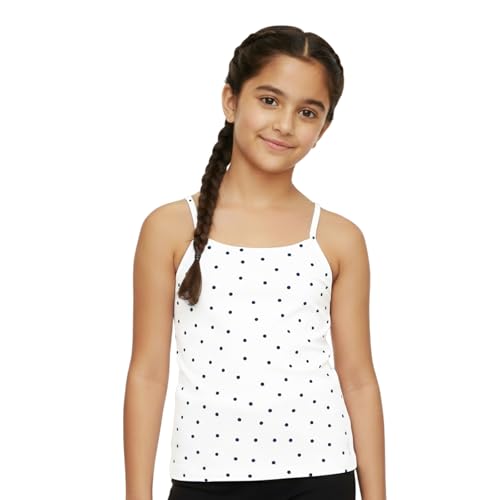 Image of YouGotPlanB Cotton Padded Camisole | Pack of 1 | Ages 8-16 Years | Built-in Light Padding | Full Coverage | Perfect for School