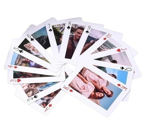 Individuelle Spielkarten – Personalisierte Spielkarten mit Foto oder Text, individuelles Kartendeck zum Beschriften, anpassbare Pokerkarten für Haustier, Jahrestag, Business-Logo
