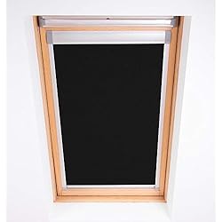 Persianas Para Ventanas Fakro Bloc Skylight Estor 10 (114/118) para FAKRO Ventanas de Techo Blockout, Color Negro