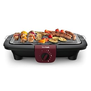 Tefal EasyGrill Adjust Barbecue Électrique, 2300W, Grille Inox, Large surface de cuisson, Fumée Réduite, Température Réglable, Lave-Vaisselle, BG90E514
