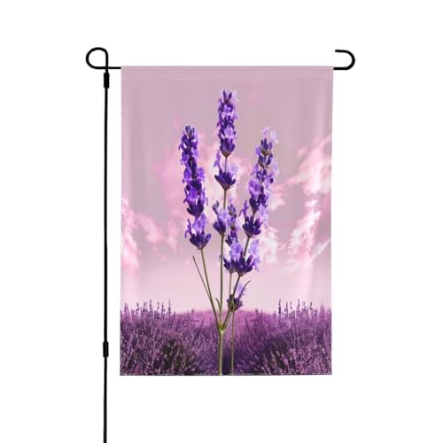 Drapeau de jardin lavande 71x101 cm grand format double face en polyester