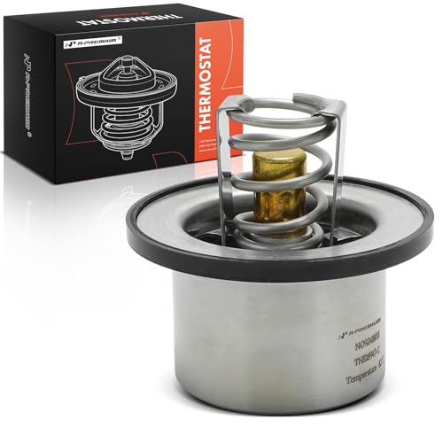 A-Premium Engine Thermostat Replacement for International 8500/8600 Transtar 2008-2011 Aston Martin Chevrolet Freightliner Thermostat Only, Temperature82℃
