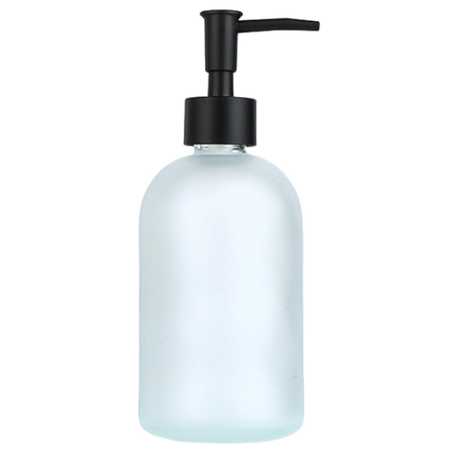 410ml Soap Dispenser Glass Lotion Bottle with Rustproof Stainless Steel Press for Bathroom and Kitchen Use