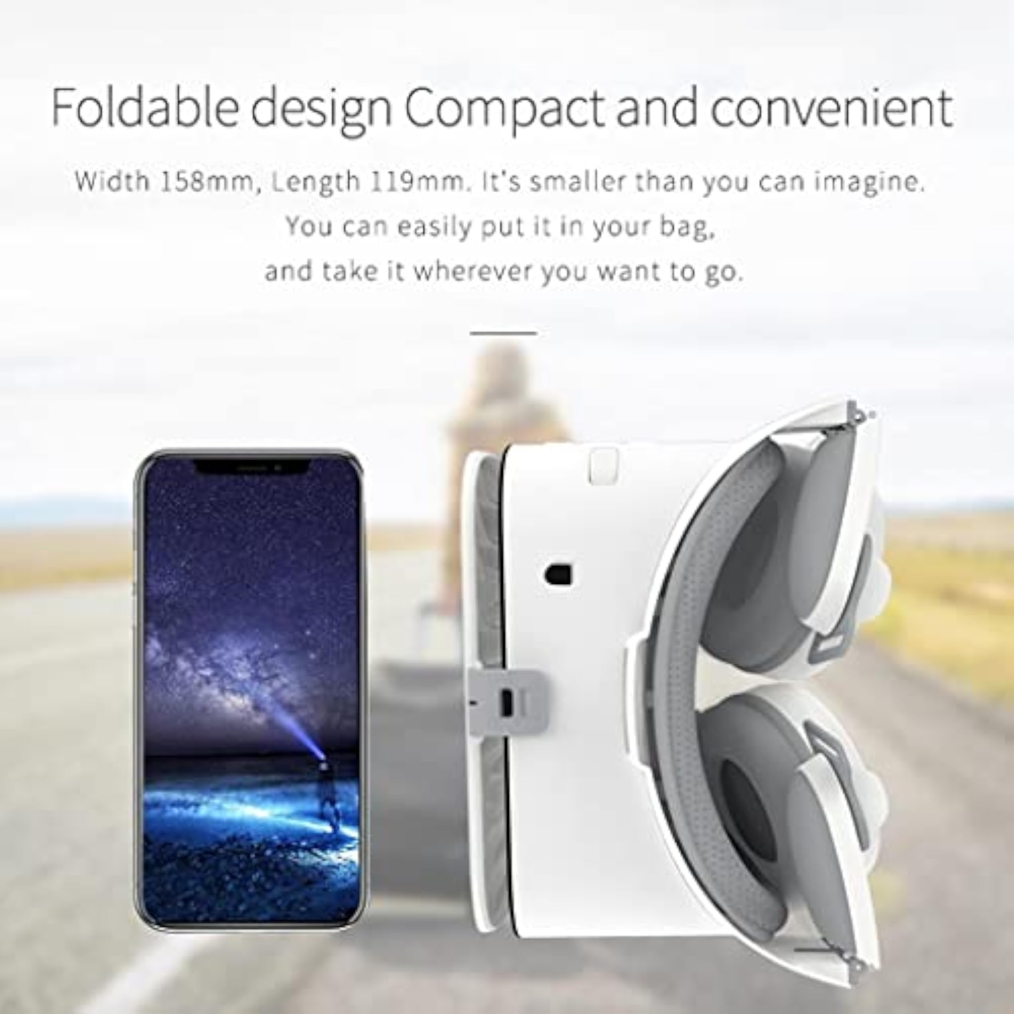 3D VR Glasses Virtual Reality Goggles for iPhone & Android