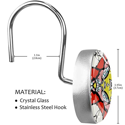 Crochets de douche inox durables au design abstrait chic - 4