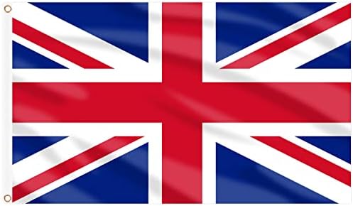 AhfuLife British Flags 3x5 Ft, Union Jack Flags for World Cup Decorations 2026, Double Side with Brass Eyelets for Olympic Party Bar Garden Street Decoration Indoor Outdoor
