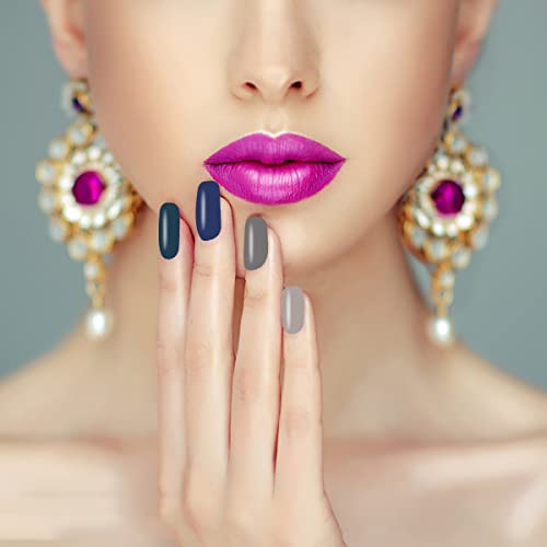 Xeaohesy 20 Sheets Dark Solid Color Nail Polish Strips With Nail File Self-Adhesive Retro Color Gel Nail Strips Full Nail Wraps For Women Nails Art #TOP2