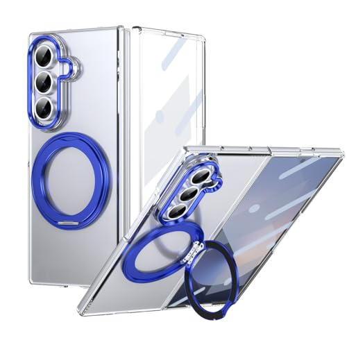 ���d�� �X�}�z�P�[�X Galaxy Z Fold8 �p�̃P�[�X �N���A �܂肽���ݎ� �����O�t�� �X�^���h�@�\ �y�� PC&�����K���X �X�}�z�ی�P�[�X �Ռ��h�~ �J�o�[ �w�ʃJ�o�[[as-nx2768][�u���[]