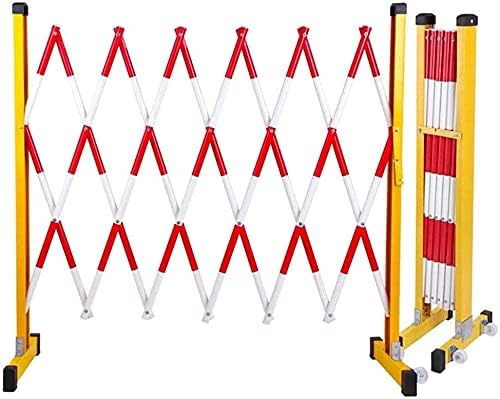 Expandable Safety Barriers Mobile Barricade Fence Gate | Extended Security Fence Barrier With Wheels | Frp Insulation Crowd Control Electrician Constructionschool Safety Barriers (Color : 1