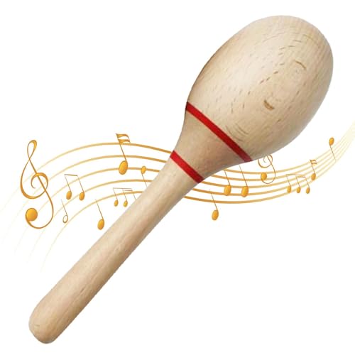Genérico Maracas de Madera - Maracas de Madera Natural Pintadas a Mano | Coctelera Musical para Espectáculos, Danza y Propedéutica, Sonido Claro para Espectáculos de Danza de Adultos y Niños