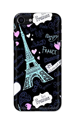 Image of PRINTFIDAA Lovers Famous Place Eiffel Tower in Paris Printed Designer Hard Back Case Cover for Apple iPhone 7 (4.7 inch) / iPhone 8 (4.7 inch) / iPhone SE 2020, A1778, A1660 -(RP) MVN1003