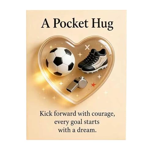 Sports Hug Cards - 10x8cm Pocket Motivational Keepsak, Inspirational Keepsake Card For Athletes Team Managers Fans Teammates Pra