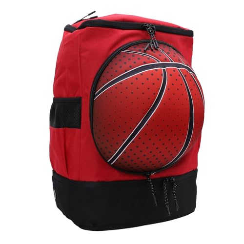 BTSEURY Sports Backpack, Basketball Backpack with Shoe Compartment, Oxford Cloth Breathable Soccer Backpack Sports Bag for Outdoor Volleyball Football (Ball size 6)