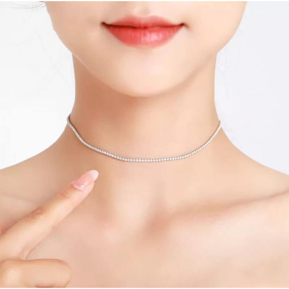 Collier Moyen-Orient Ajouré En Argent Style Ras Du Cou - Longueur 35 Cm - Occasion Bon état