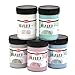 Viva Decor® Chalky Deckend 5er Set (Pastell: Weiß, Rosa, Blau, Grün, Grau, 5 x 100 ml) Vintage Kreidefarbe für Shabby Chic - Chalk Paint für Innen und Außen - Made in Germany