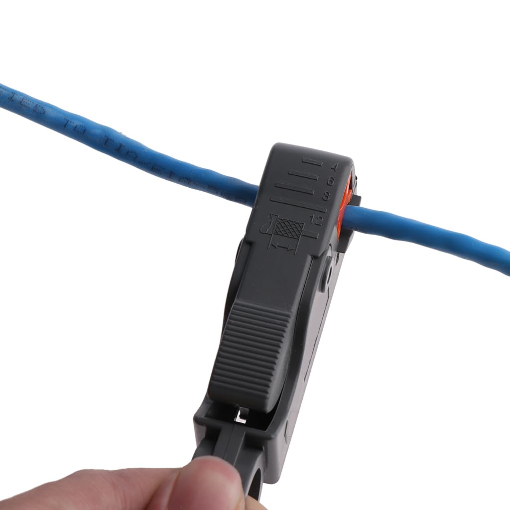 Pince à Dénuder Universelle - Pour Câbles Plats, Ronds, Coaxiaux (RG59/6, RG7/11) - Lame Réglable - Coupe-câble Inclus - Outil D'électricien, Bricolage