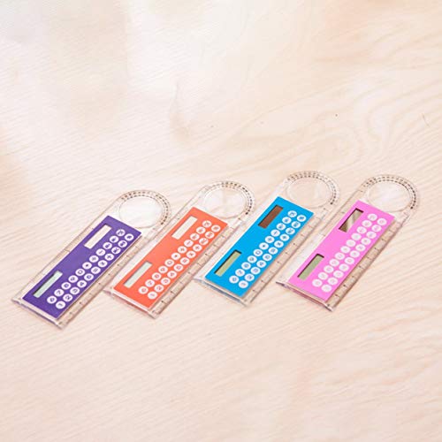 10CM Calculator Solar Calculator Transparent Ruler Wearable Durable Calculator Business Office Calculator