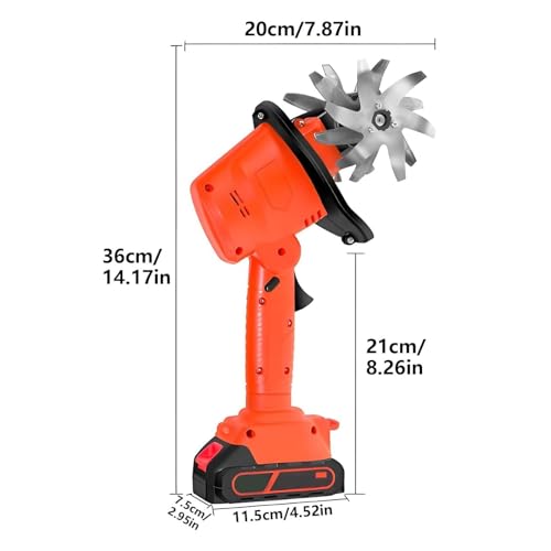 21v Cordless Tiller For Gardening, 360 Rpm Electric Garden Tiller, 2-en-1 Powered Mini Cultivator Con 2.0ah Batteries & Charger, 5" Tilling Width, 4" Depth, For Lawn/soil Cultivation 2 Battery 2 Batte