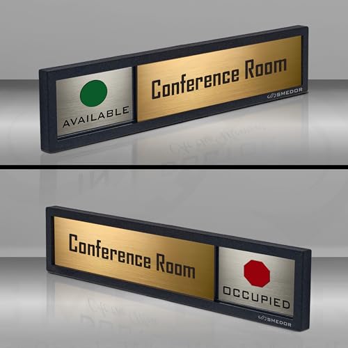 Image of SMEDOR Conference Room Professional Sliding Sign Board Made of Acrylic Material and ABS