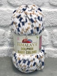 Himalaya Dolphin Baby Colors (5-Pack), 656 yds 5X100 Gram, Super Bulky Himalaya Yarn, Blanket Yarn, Velvet Yarn, Knitting Yarn, Amigurumi Yarn (80423)