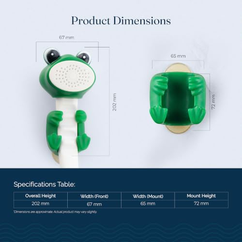 Image of JAL Animal Theme Hand Shower for Kids | Baby Bath Shower Extension & Hook