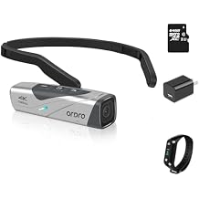 ORDRO EP8 Combo 4K Head-Mounted Video Camera, Ultra HD 4K 60FPS Camcorder Vlog Hands Free Wearable Camera, 2-Axis Gimbal Video Stabilizer, Auto Focus,Remote Control,64G Micro Memory Card