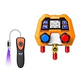 Elitech Rilevatore di Perdite di Gas Refrigerante per HVAC con Lampada UV CLD-100 & Manome...