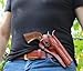 Leather Paddle OWB Revolver Holster with Retention Strap Fits Uberti Cattleman 1873, 45 Colt 4-3/4'' Barrel, R/H Draw, Brown Color #1841#